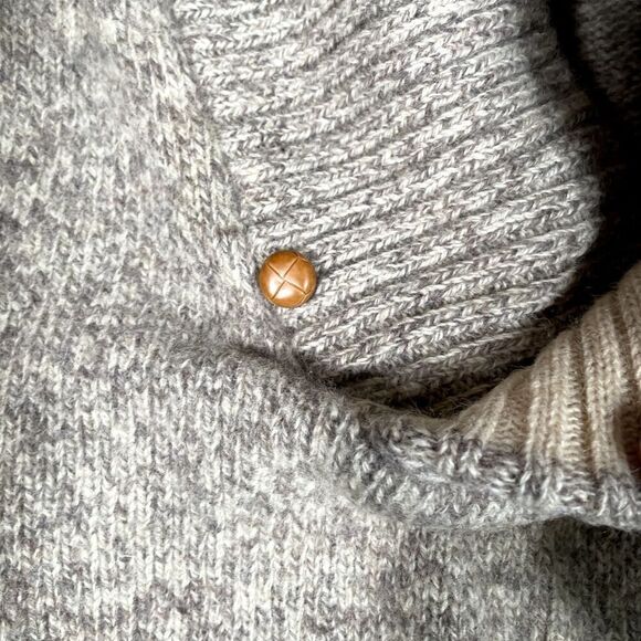 Vintage CBS Records Sweater Men's Pullover Cowl Neck Gray Wool Campus Small - Picture 4 of 8